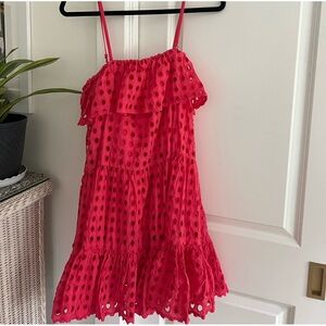 Solid & Striped Pink Eyelet Dress